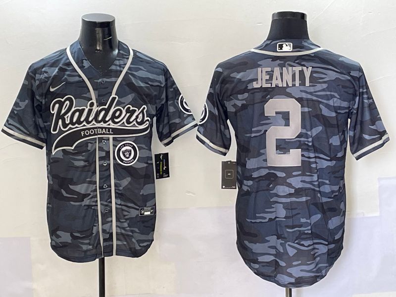 Men 2025 Oakland Raiders #2 Jeanty Camo Joint Name Nike Limited NFL Jersey style 8